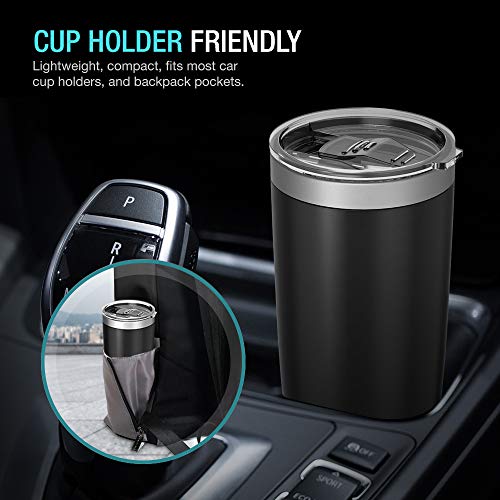 JURO Tumbler 20 oz Stainless Steel Vacuum Insulated Tumblers w/Lids and Straw [Travel Mug] Double Wall Water Coffee Cup for Home, Office, Kitchen Outdoor ideal for Ice Drinks/Hot Beverage - Black