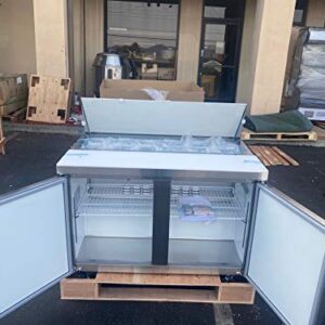 Commercial Refrigerated Sandwich Prep Table 2-door 48" NSF Stainless Steel 115v Size 48" Width Temp 33F-41F XSP-48