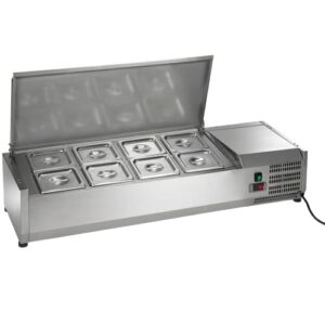 arctic air acp48 47.25-inch countertop refrigerated sandwich/salad prep table, stainless steel, 115v