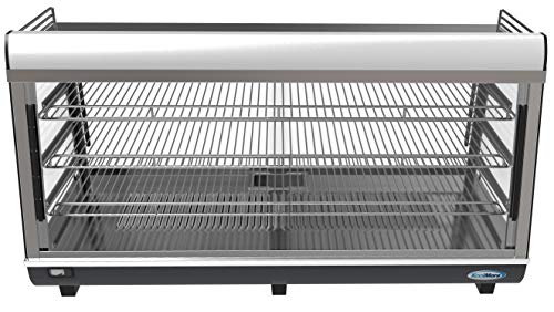 KoolMore - HDC-6C Commercial 48" Countertop Food Warmer Display Case Merchandiser with LED Lighting and Front Sliding Door - 6.5 cu.ft.,Black