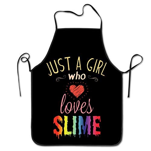 DZGlobal Funny Slime Apron for Girl Children s Day Gifts, Waterproof Home Kitchen Cooking Aprons Bib