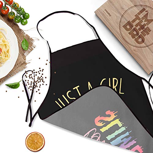 DZGlobal Funny Slime Apron for Girl Children s Day Gifts, Waterproof Home Kitchen Cooking Aprons Bib