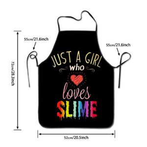 DZGlobal Funny Slime Apron for Girl Children s Day Gifts, Waterproof Home Kitchen Cooking Aprons Bib