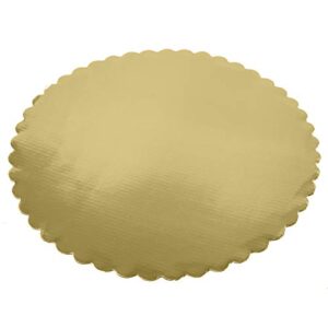 ONE MORE [25pcs] 10" Gold Cakeboard Round,Disposable Cake Circle Base Boards Cake Plate Round Coated Circle Cakeboard Base 10inch,Pack of 25