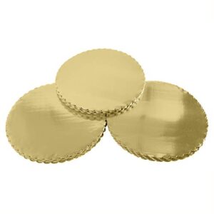 [25pcs] 12" Gold Cakeboard Round,Disposable Cake Circle Base Boards Cake Plate Round Coated Circle Cakeboard Base 12inch,Pack of 25