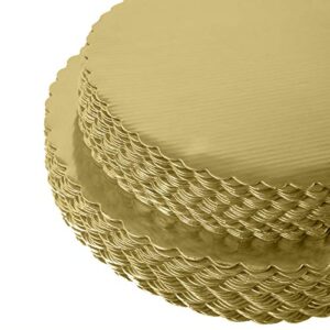 [25pcs] 12" Gold Cakeboard Round,Disposable Cake Circle Base Boards Cake Plate Round Coated Circle Cakeboard Base 12inch,Pack of 25