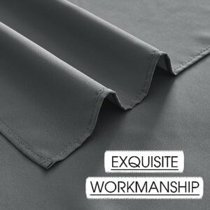 RYB HOME Waterproof Table Cloth for 6 ft Rectangle Tablecloth Scratch Resistant, Wrinkle Free and Spillproof Washable Polyester Table Cover Dining Buffet Banquet Restaurant, 60 x 84 inch, Grey