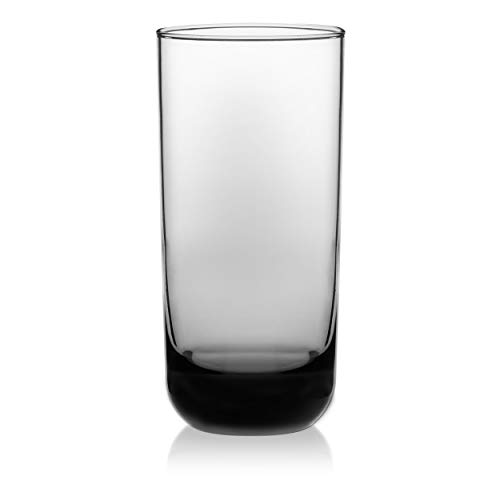 Libbey Polaris 16-Piece Tumbler and Rocks Glass Set, Smoke