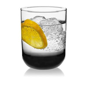 Libbey Polaris 16-Piece Tumbler and Rocks Glass Set, Smoke