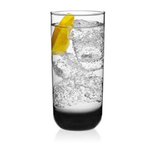 Libbey Polaris 16-Piece Tumbler and Rocks Glass Set, Smoke