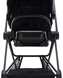 Cybex Mios 2 Complete Stroller, One-Hand Compact Fold, Reversible Seat, Smooth Ride All-Wheel Suspension, Extra Storage, Adjustable Leg Rest, XXL Sun Canopy, in Indigo Blue with Chrome/Black Frame