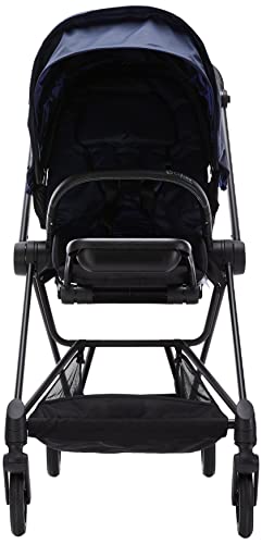 Cybex Mios 2 Complete Stroller, One-Hand Compact Fold, Reversible Seat, Smooth Ride All-Wheel Suspension, Extra Storage, Adjustable Leg Rest, XXL Sun Canopy, in Indigo Blue with Chrome/Black Frame