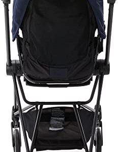 Cybex Mios 2 Complete Stroller, One-Hand Compact Fold, Reversible Seat, Smooth Ride All-Wheel Suspension, Extra Storage, Adjustable Leg Rest, XXL Sun Canopy, in Indigo Blue with Chrome/Black Frame