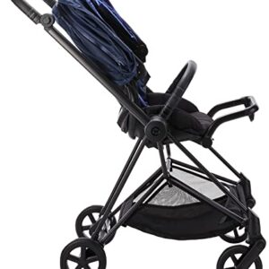 Cybex Mios 2 Complete Stroller, One-Hand Compact Fold, Reversible Seat, Smooth Ride All-Wheel Suspension, Extra Storage, Adjustable Leg Rest, XXL Sun Canopy, in Indigo Blue with Chrome/Black Frame