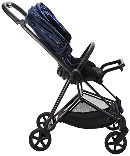 Cybex Mios 2 Complete Stroller, One-Hand Compact Fold, Reversible Seat, Smooth Ride All-Wheel Suspension, Extra Storage, Adjustable Leg Rest, XXL Sun Canopy, in Indigo Blue with Chrome/Black Frame