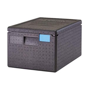 cambro epp180sw110 cam gobox insulated food pan carrier, 48.6 quart top load carrier in black