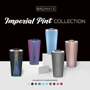 BrüMate Imperial Pint - 20oz 100% Leak-Proof Insulated Tumbler with Lid - Double Wall Vacuum Stainless Steel - Shatterproof - Travel & Camping Tumbler for Beer, Cocktails, Coffee & Tea (Matte Black)