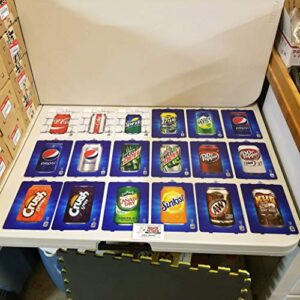 (18) dixie narco 276e, 501e & hvv soda vending machine 12oz "can" vend label kit
