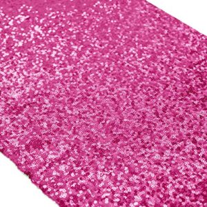 Hot Pink Table Runners Pack of 2 Home Decor Sequin Table Runner Fuchsia 12 by 108 in Wedding Graduation Party Supplies -0214S