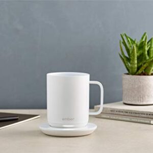 Ember Temperature Control Smart Mug 2, 10 Oz, App-Controlled Heated Coffee Mug with 80 Min Battery Life and Improved Design, White