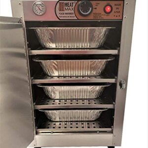 HeatMax 162224 Party Catering Full Size 3.25" Tall Pans Hot Box Food Warmer, NSF/UL Certified Great for Schools and Churches - Made in USA with Service and Support