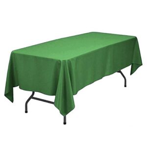 ylzyaa rectangle tablecloth - 60 x 102 inch - green rectangular table cloth for 6 foot table in washable polyester - great for buffet table, parties, holiday dinner, wedding & more