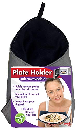 Microwavable Heat Resistant Plate Holder Cozy Protects Hands and Fingers From Hot Dishes. Microwave and Washing Machine Safe Hugger For Heating Soup or Leftover Meals To Eat Dinner and Watch TV