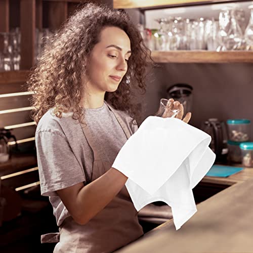 Utopia Home [24 Pack, White] Cloth Napkins 17x17 Inches, 100% Polyester Dinner Napkins with Hemmed Edges, Washable Napkins Ideal for Parties, Weddings and Dinners