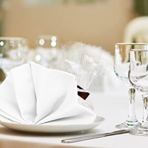 Utopia Home [24 Pack, White] Cloth Napkins 17x17 Inches, 100% Polyester Dinner Napkins with Hemmed Edges, Washable Napkins Ideal for Parties, Weddings and Dinners