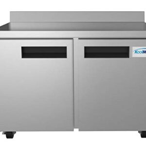 KoolMore FWT-2D-12C Commercial, Freezer Double Door, Stainless Steel