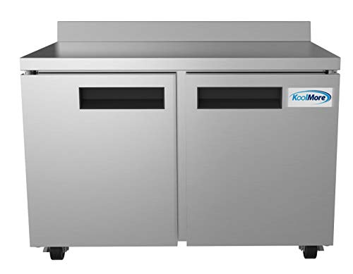 KoolMore FWT-2D-12C Commercial, Freezer Double Door, Stainless Steel