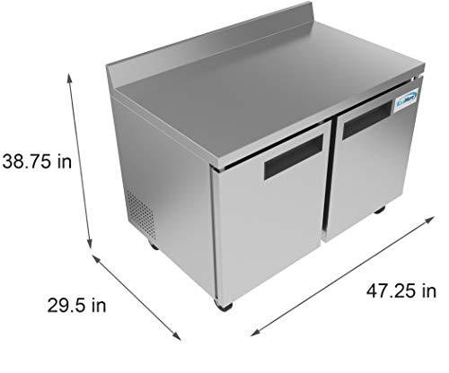 KoolMore FWT-2D-12C Commercial, Freezer Double Door, Stainless Steel