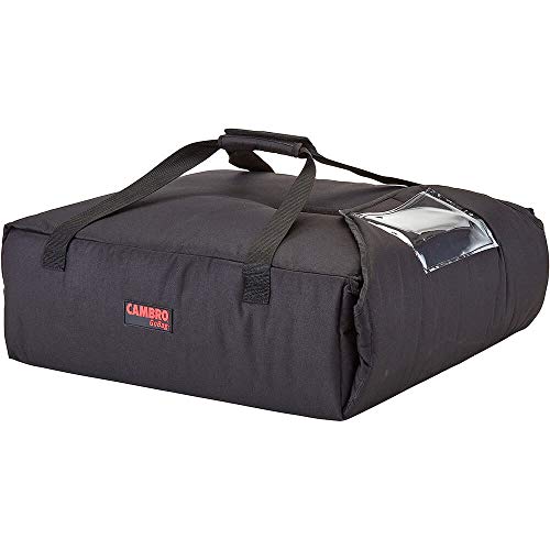 Cambro Nylon Insulated Premium Pizza Bag, Food Delivery Bag Holds (2) 12" Pizza Boxes Black GBPP212-110