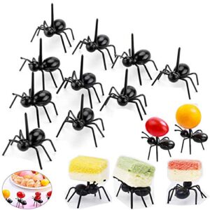 ant toothpicks fruit dessert fork (24pcs) – ootsr reusable ant food pick animal appetizer forks for snack cake dessert with storage box for kitchen baby shower wedding birthday party