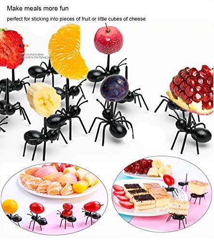 Ant Toothpicks Fruit Dessert Fork (24Pcs) – OOTSR Reusable Ant Food Pick Animal Appetizer Forks for Snack Cake Dessert with Storage Box for Kitchen Baby Shower Wedding Birthday Party