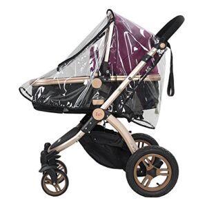 Stroller Rain Cover Baby Stroller Rain Cover, 1Pcs PVC Universal Waterproof Baby Stroller Rain Cover Dust Wind Shield Pram Accessory
