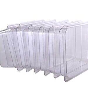 Hakka 1/2 Size Polycarbonate Food Pans,4"Deep,Clear - Pack of 6