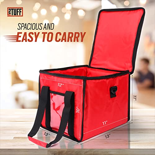 2TUFF Insulated Drink Carrier for Delivery - Reusable Drink Caddy with Handle and Shoulder Strap for Food Delivery and Takeout, Portable Cup Carrier Bag - Coffee Caddy Keeps Up To 9 Hot or Cold Drinks