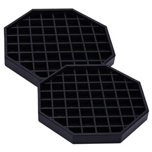 happy reunion drip trays 6" coffee countertop octagon drip tray black plastic coffee drip tray with honeycomb grid, pack of 2 (2 pcs 6")