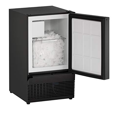 U-Line U-BI98B-00A 15" Under Counter Crescent Ice Maker, Black (Renewed)