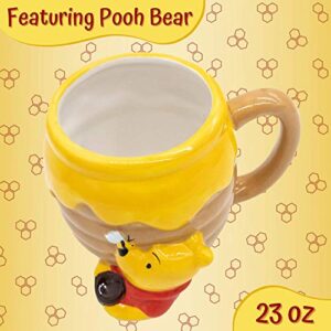 Silver Buffalo Winnie the Pooh Honey "Hunny" Pot Ceramic 3D Sculpted Coffee Mug, 23 Ounces