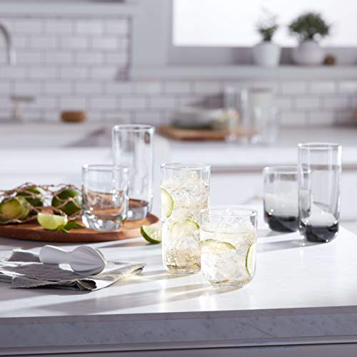 Libbey Polaris 16-Piece Tumbler and Rocks Glass Set, Axis