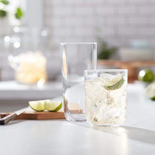 Libbey Polaris 16-Piece Tumbler and Rocks Glass Set, Axis