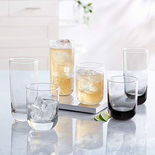 Libbey Polaris 16-Piece Tumbler and Rocks Glass Set, Axis