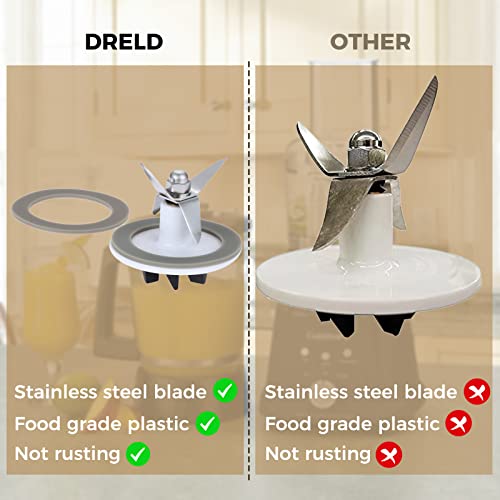 SPB-456-2 Blender Cutting with 2 Rubber Sealing Gasket, Replacement for Cuisinart Blenders Models BFP703 BFP-703 BFP703B BFP-703CH SPB7 SPB-7BK CB8 CB9 BFP-703