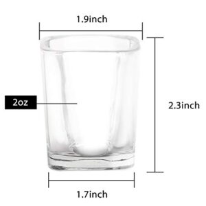 Ruckae 12-Pack Heavy Base Shot Glasses,2-Ounce Clear Shot Glasses Set