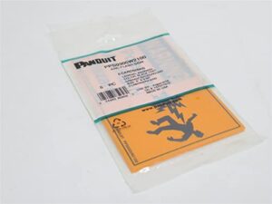 panduit pps0305w2100; bag-5; arc flash signs; 3.5" w x 5" h