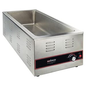 winco fw-l600 electric food well, 4/3 size, stainless steel