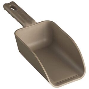 remco 640066 color-coded plastic hand scoop - bpa-free, food-safe scooper, commercial grade utensils, restaurant and food service supplies, large 32 ounce size, brown