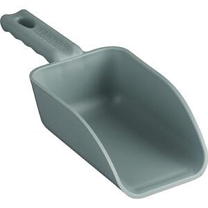 vikan remco 630088 color-coded plastic hand scoop - bpa-free food-safe kitchen utensils, restaurant and food service supplies, 16 oz, gray